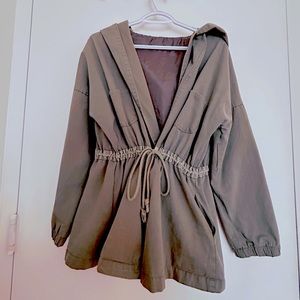 Deep green jacket coat